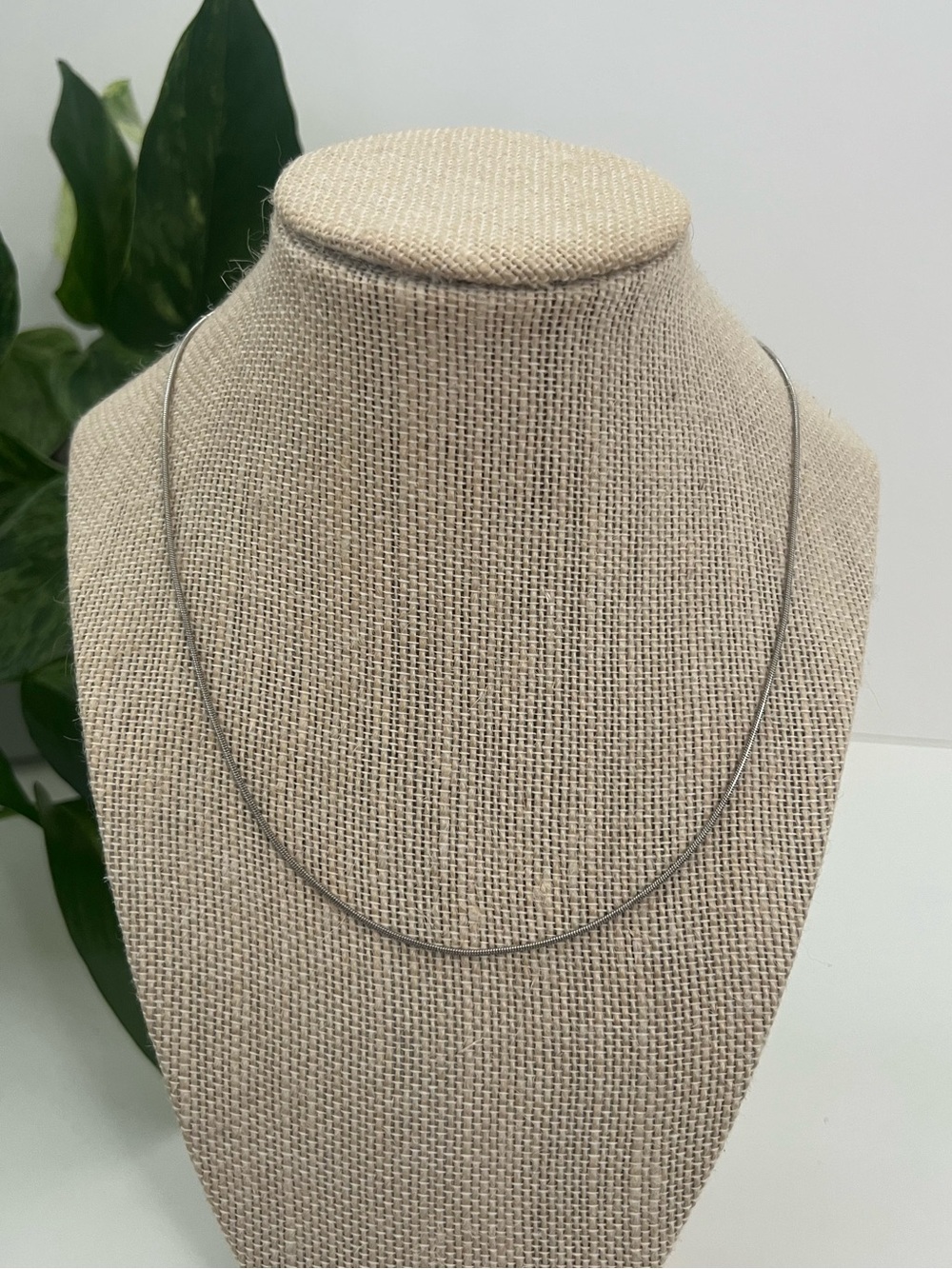 Vintage Sterling Silver Rope Chain Necklace, 925